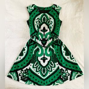 INC Green Belted Dress